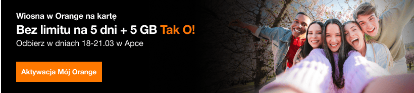 Promocja Orange - 5 GB tak O! w aplikacji Mój Orange