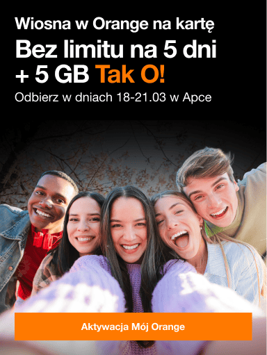 Promocja Orange - 5 GB tak O! w aplikacji Mój Orange