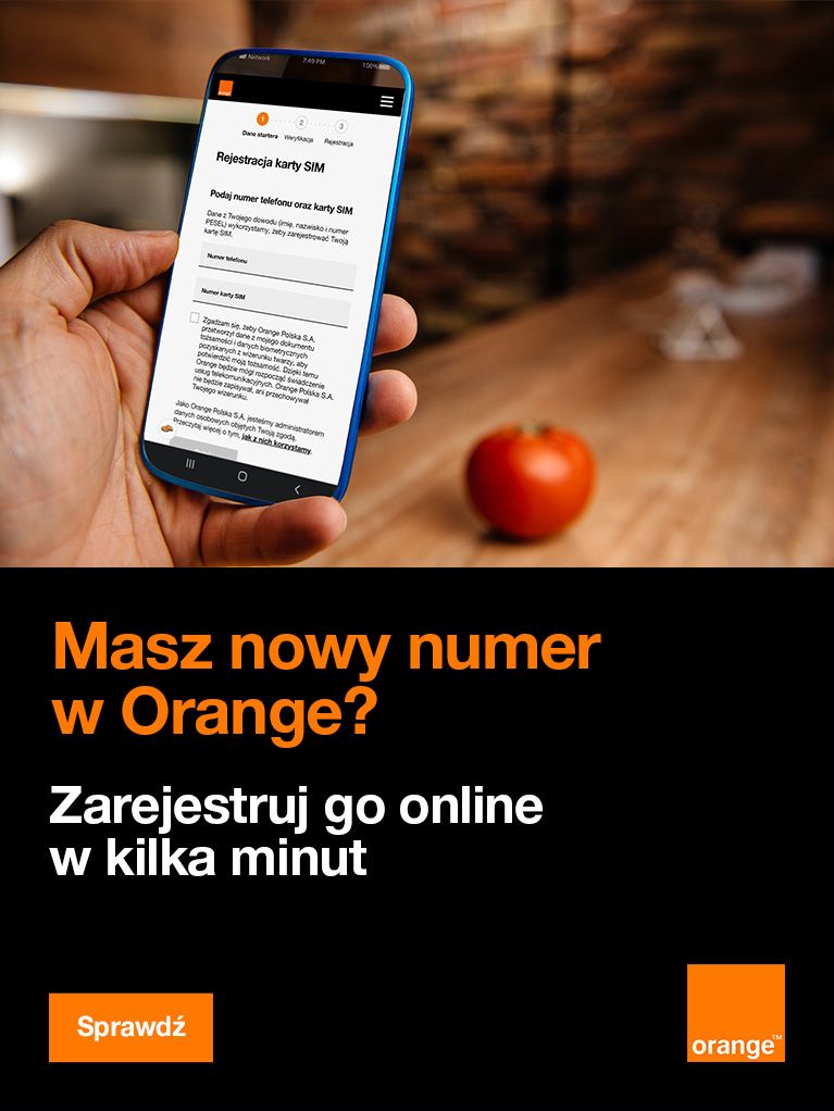 Karta SIM Orange – rejestracja numeru na kartę online.